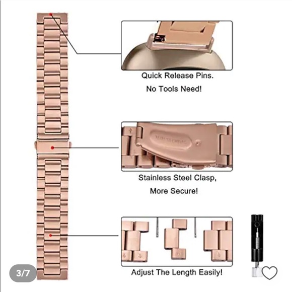 Smartwatch band fits FitBit Versa 3 - Picture 5 of 9